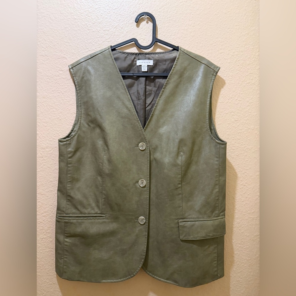 Topshop Olive Green Outerwear